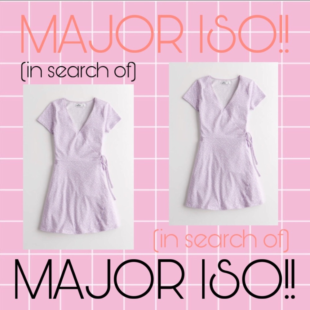 ISO ONLY!! (hollister purple wrap mini dress)